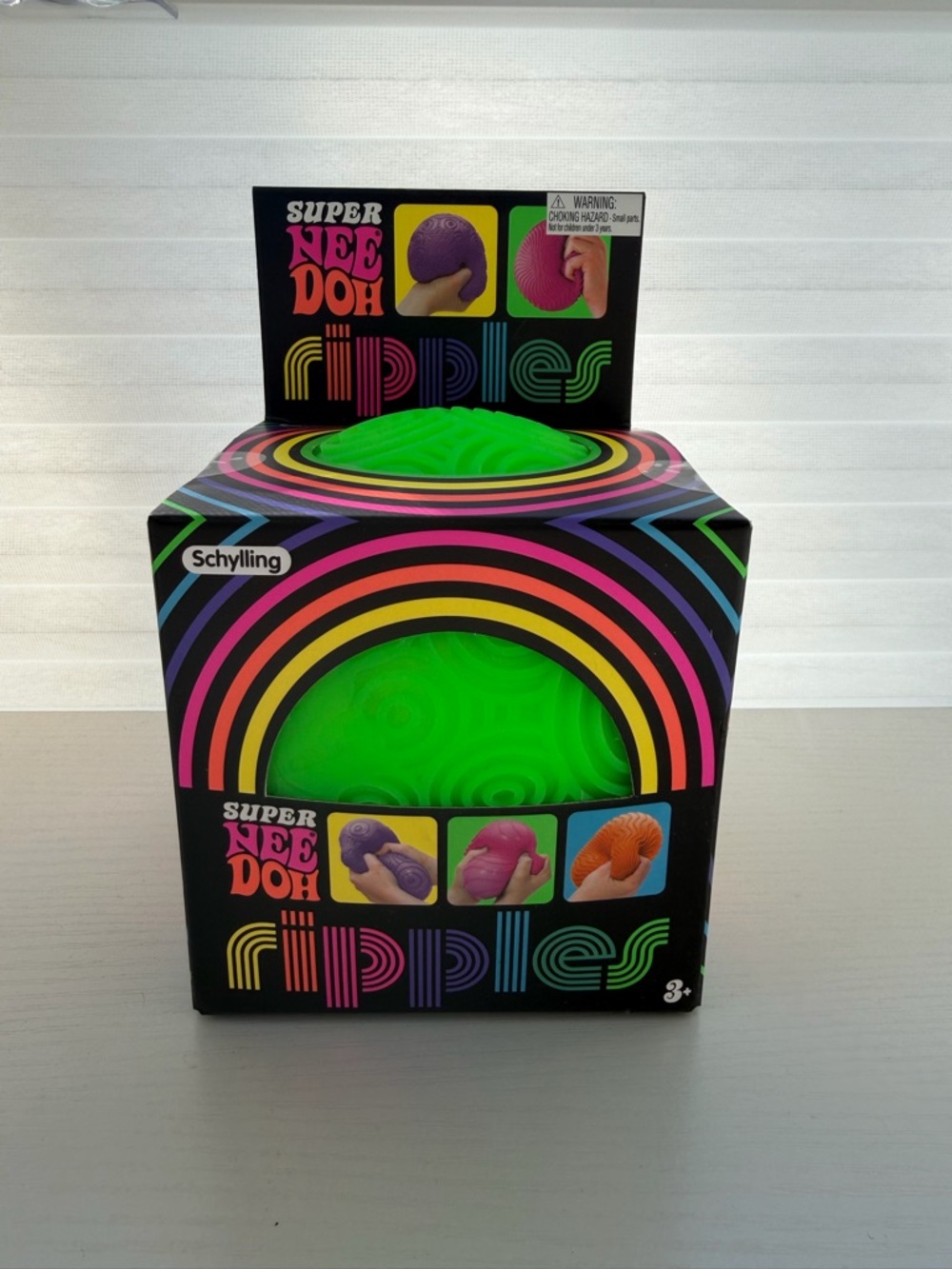 Schylling Super NeeDoh Ripples Stress Ball - Bright Green